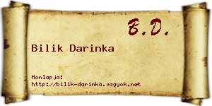 Bilik Darinka névjegykártya